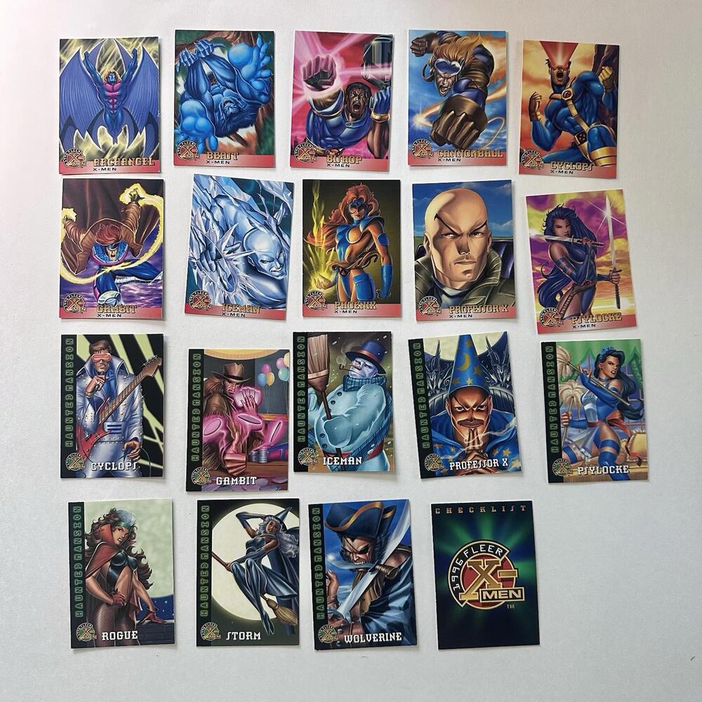 1996 Fleer X-Men Set, 94 Cards Base, M/NM, Walmart NEAR COMPLETE —missing six